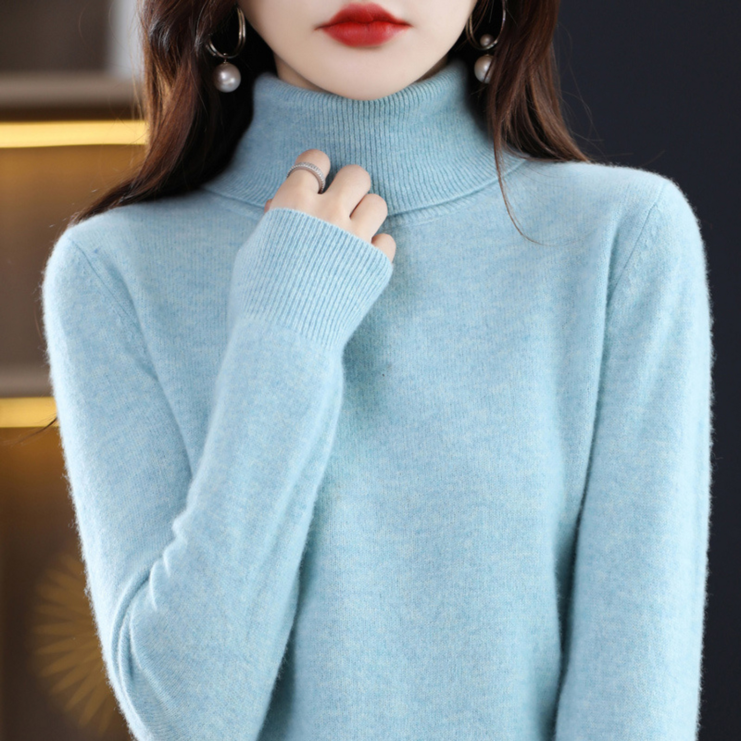 Elena Kaschmir-Rollkragenpullover - Zeitloser Stil und luxuriöser Komfort