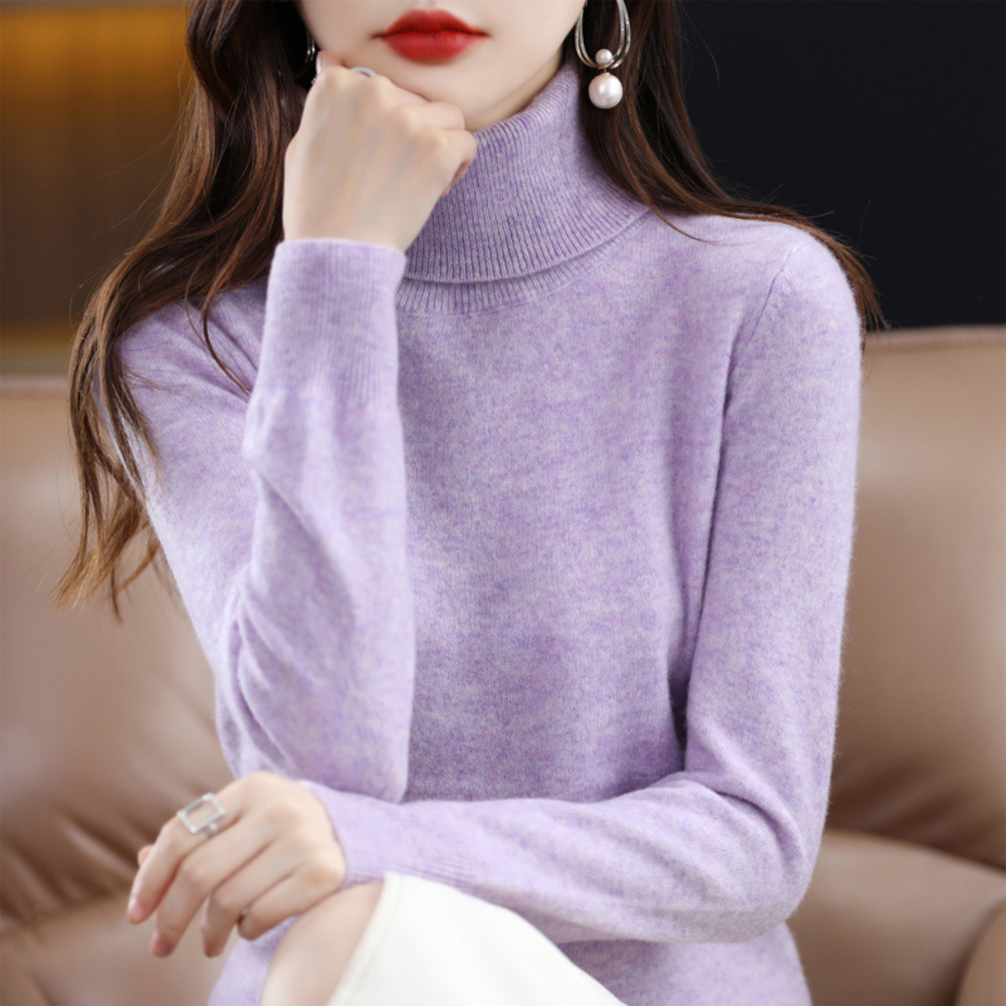 Elena Kaschmir-Rollkragenpullover - Zeitloser Stil und luxuriöser Komfort