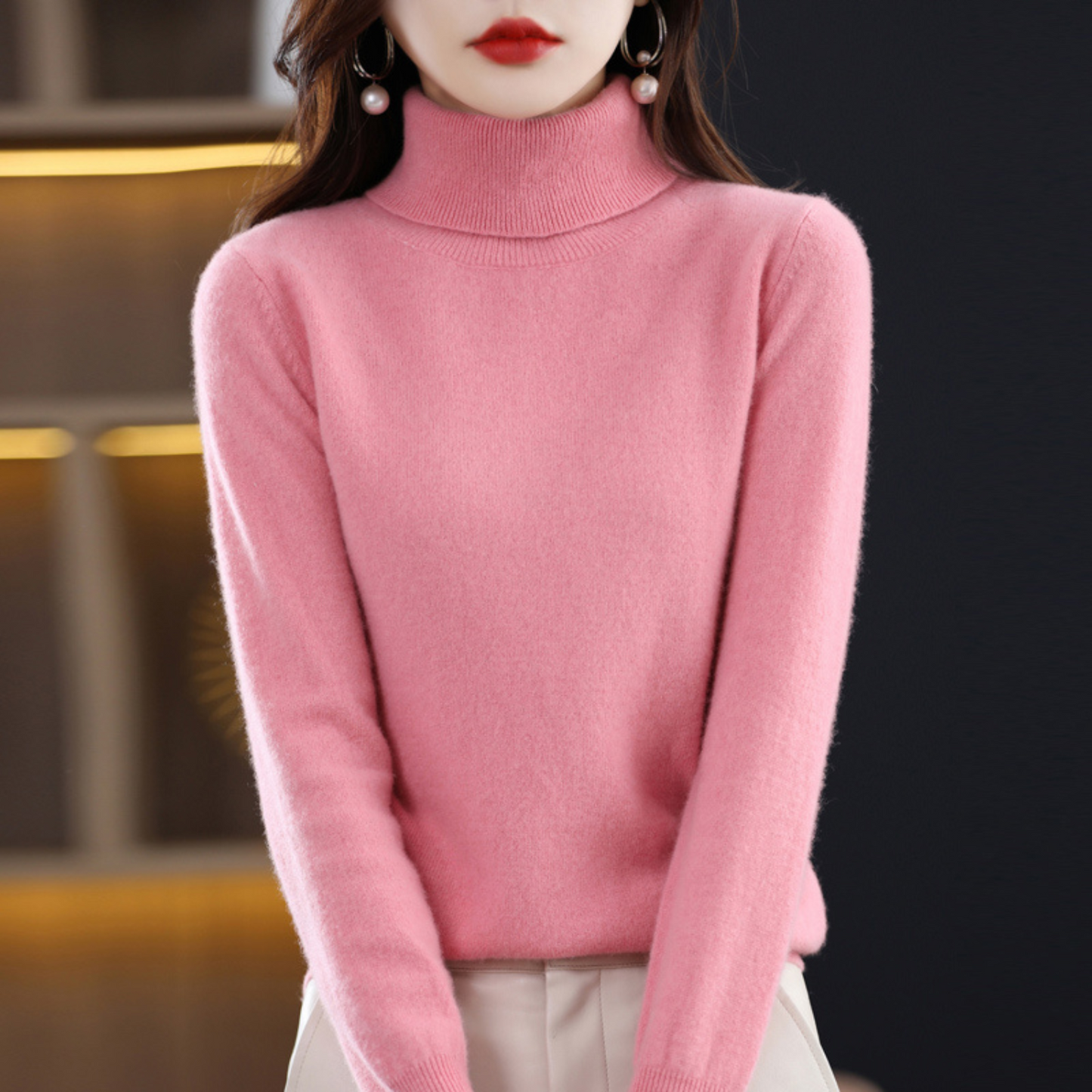 Elena Kaschmir-Rollkragenpullover - Zeitloser Stil und luxuriöser Komfort