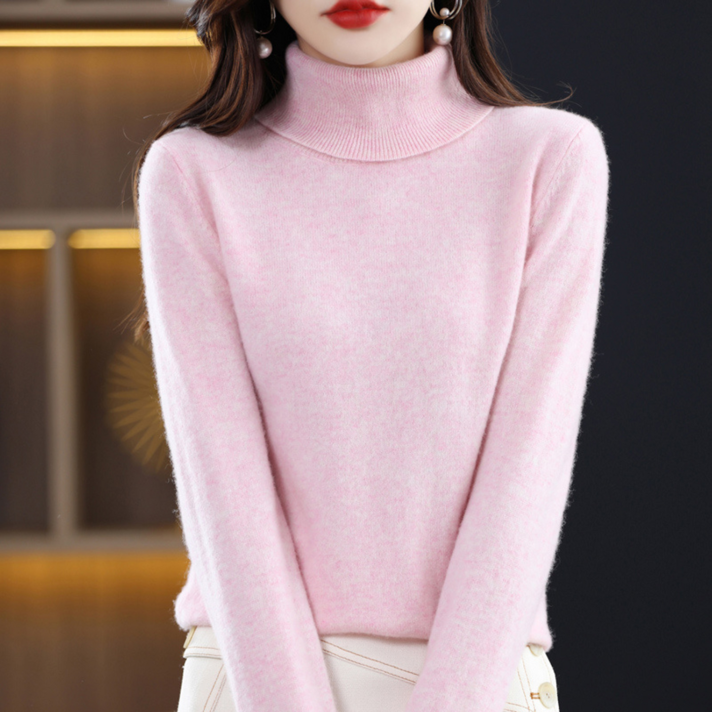 Elena Kaschmir-Rollkragenpullover - Zeitloser Stil und luxuriöser Komfort