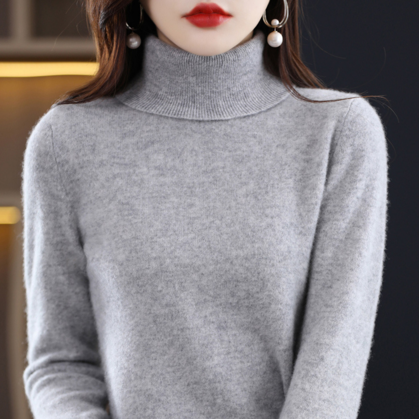Elena Kaschmir-Rollkragenpullover - Zeitloser Stil und luxuriöser Komfort