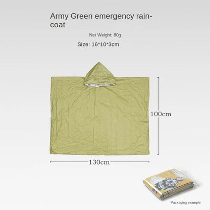 RainGuard Poncho – Emergency Rain Poncho with Hood for Outdoor Protection