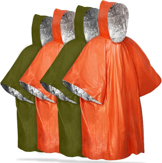 RainGuard Poncho – Emergency Rain Poncho with Hood for Outdoor Protection