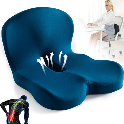 ErgoComfort Pad - Coussin de siège ergonomique en mousse à mémoire de forme