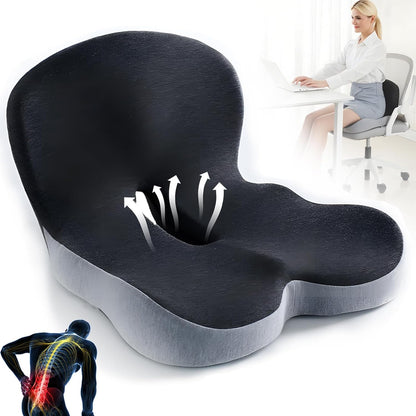ErgoComfort Pad - Coussin de siège ergonomique en mousse à mémoire de forme