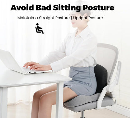 ErgoComfort Pad - Coussin de siège ergonomique en mousse à mémoire de forme