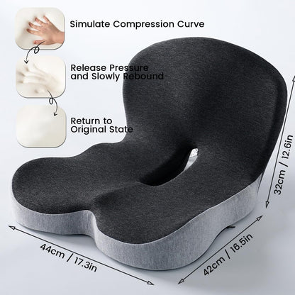 ErgoComfort Pad - Coussin de siège ergonomique en mousse à mémoire de forme