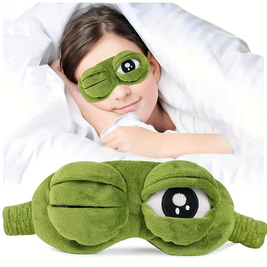 FROGSNOOZE – 3D frog sleep mask for relaxed sleep & travel 1