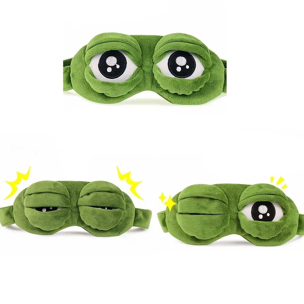 FROGSNOOZE – 3D frog sleep mask for relaxed sleep & travel 3