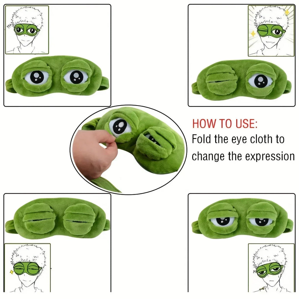 FROGSNOOZE – 3D frog sleep mask for relaxed sleep & travel 5