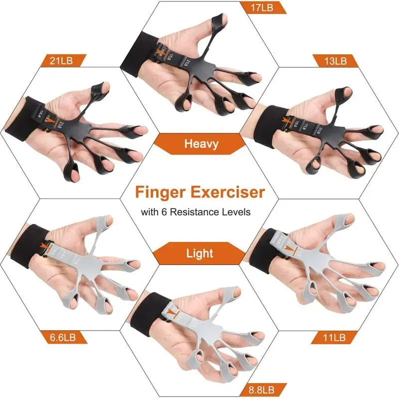  Grippforce Hand muscle trainer - finger trainer with 6 resistance levels for optimal grip power-4