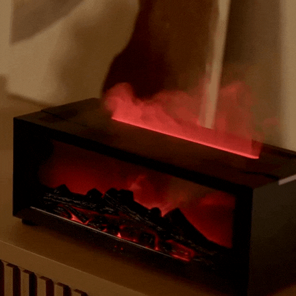 FlameMist – Aromatherapie luchtbevochtiger met vlam effect en LED-licht
