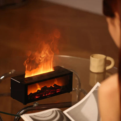 FlameMist – Umidificatore per aromaterapia con effetto fiamma e luce LED