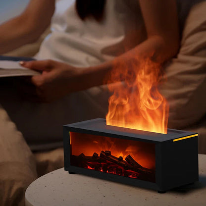 FlameMist – Umidificatore per aromaterapia con effetto fiamma e luce LED