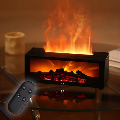 FlameMist – Umidificatore per aromaterapia con effetto fiamma e luce LED