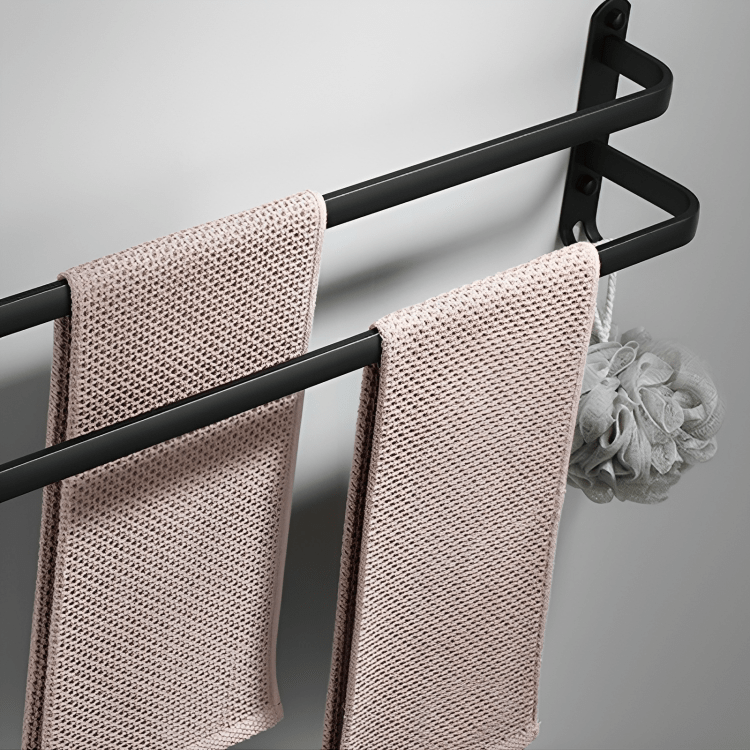 FlexRack – Mensola da bagno in alluminio da parete con 3 barre trasversali