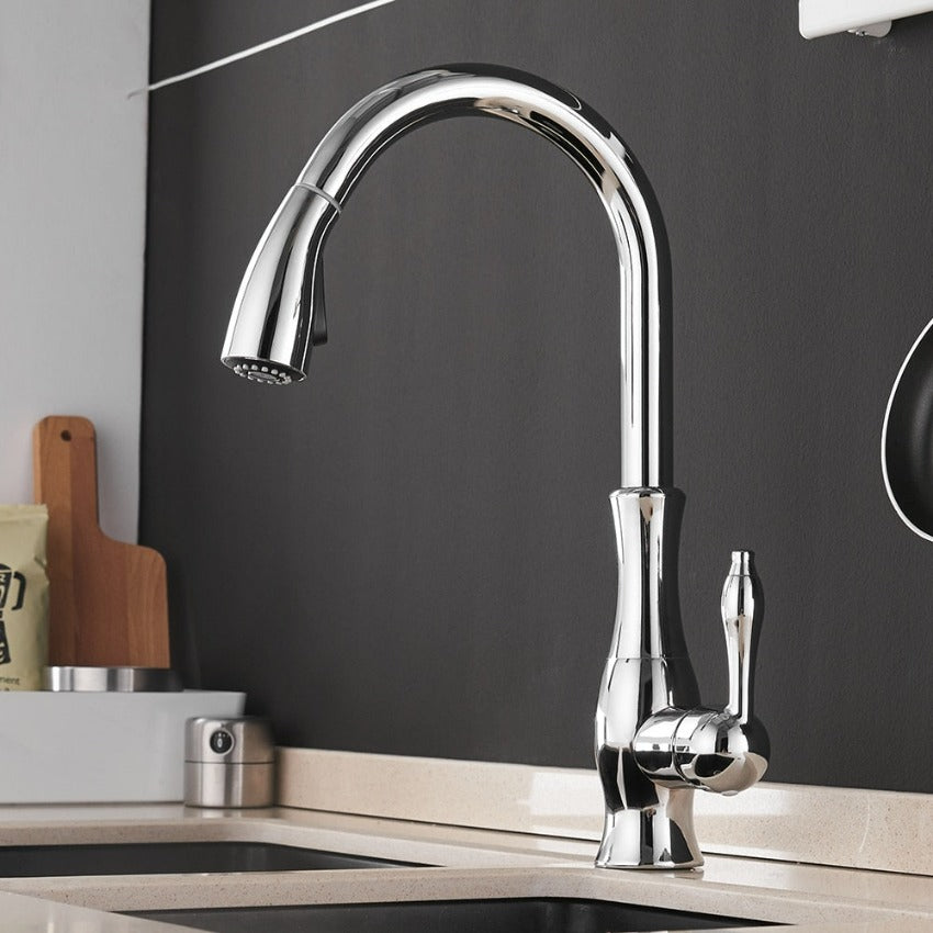 Flexflow Kitchen Tap-pull-out stainless steel kitchen fitting for flexible & stylish kitchen work 6