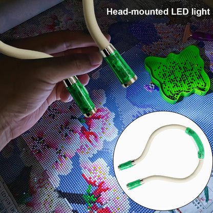 FlexiGlow – Lampada da collo LED flessibile per maglia, artigianato e lettura