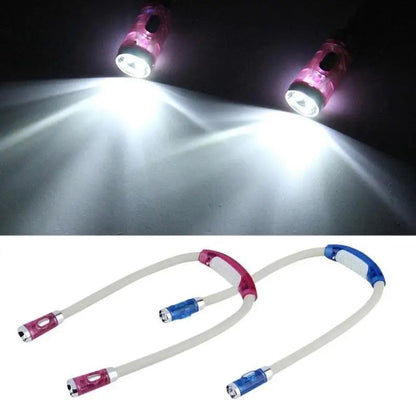 FlexiGlow – Lampada da collo LED flessibile per maglia, artigianato e lettura