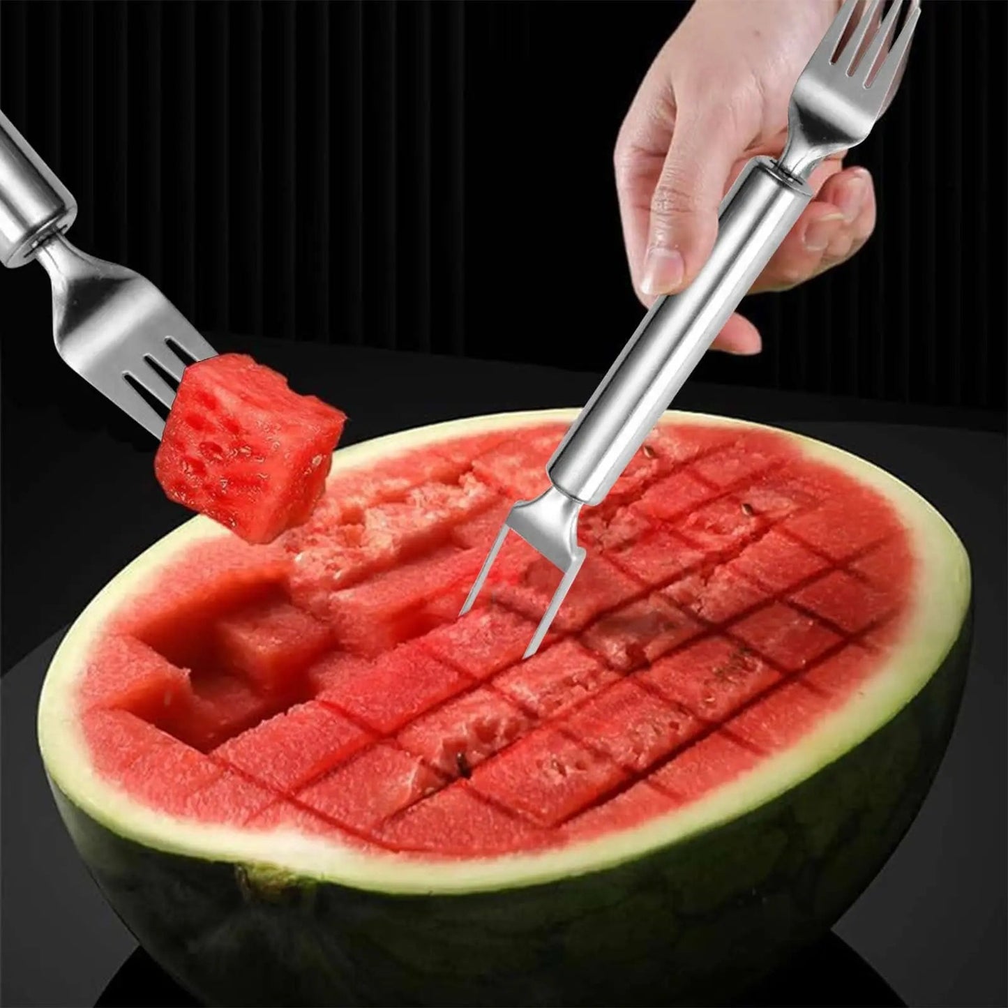 FruitEase – 2 v 1 krájač a vidlička pre jednoduchú prípravu ovocia