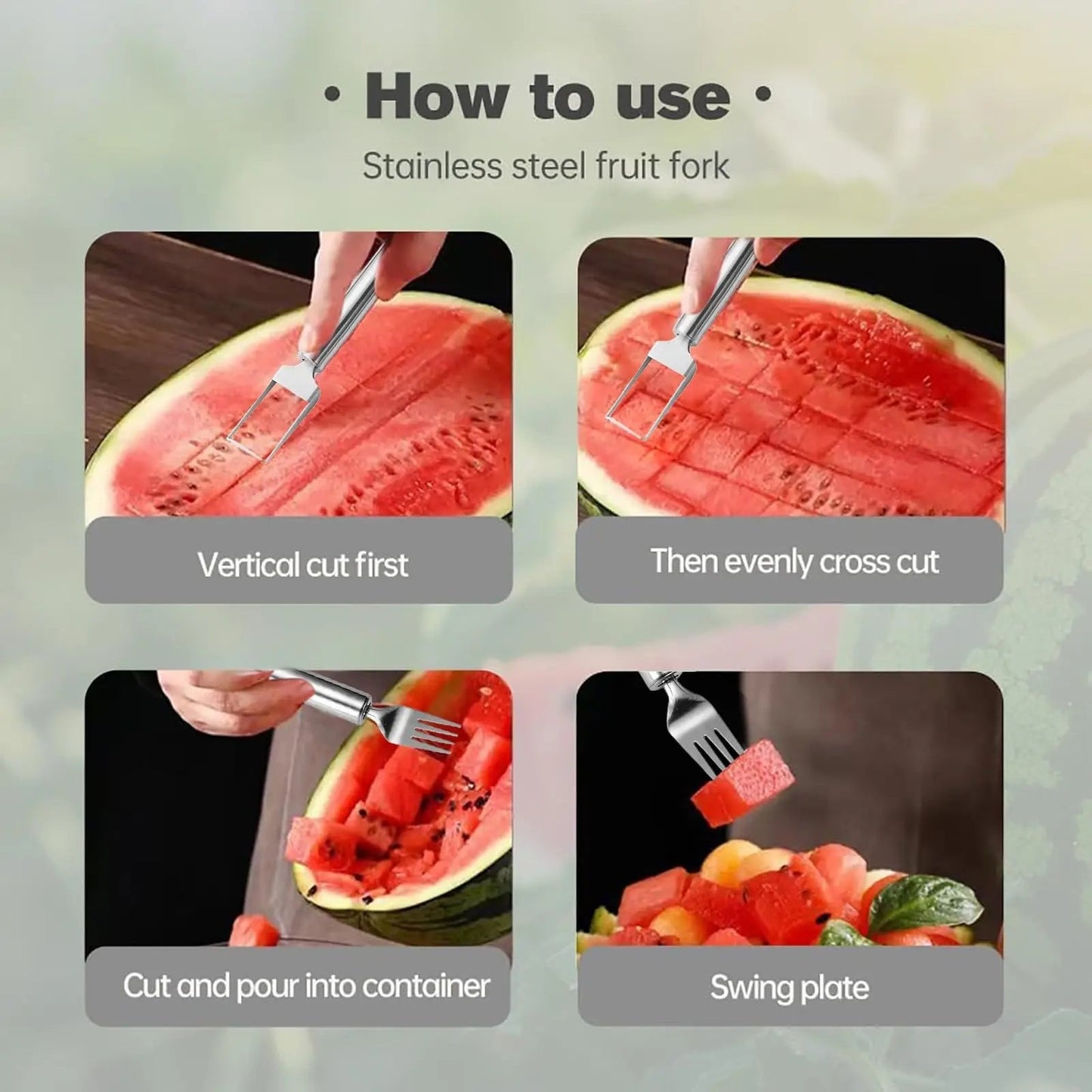FruitEase – 2 v 1 krájač a vidlička pre jednoduchú prípravu ovocia