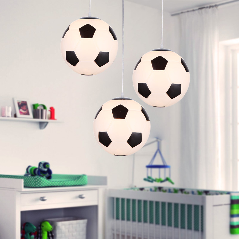 GOAL GLOW - Plafoniera a LED per la cameretta dei bambini con motivo calcistico