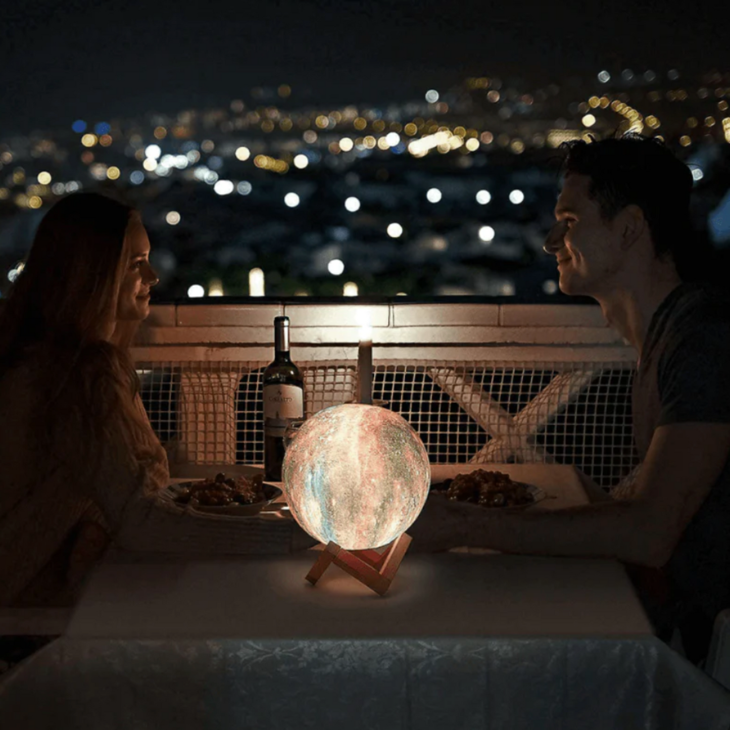 Galaxy Moonlamp-3D moon lamp with 16 colors & wood stand 7