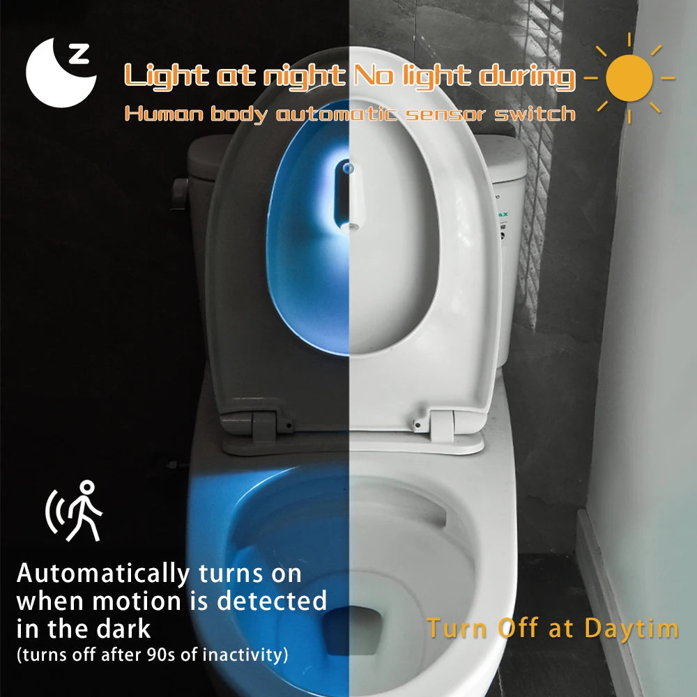GlowBowl Motion – Luce per WC con Sensore di Movimento e 7 Colori RGB