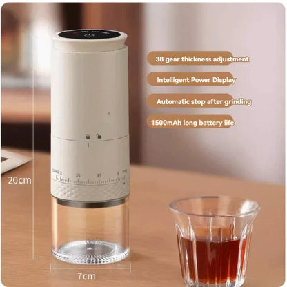 GrindPro – Molinillo de café eléctrico con 38 niveles de molienda y función de carga USB-C