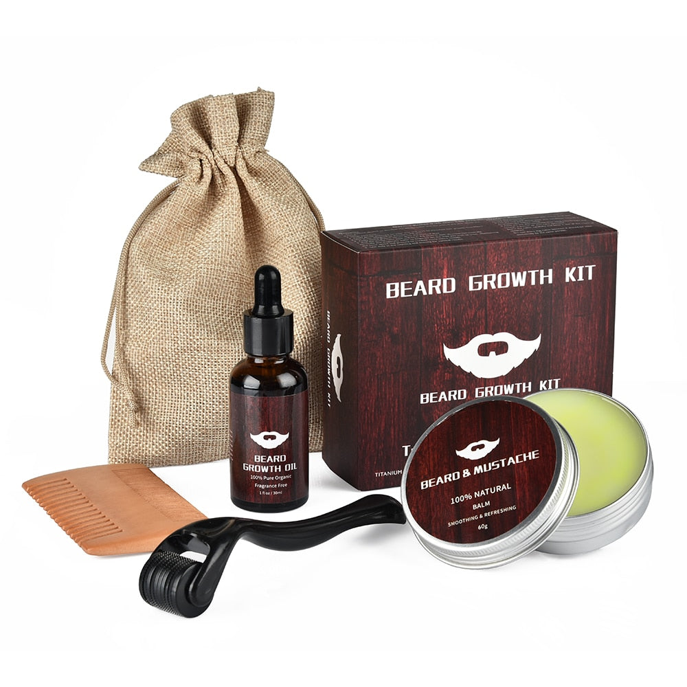  Bartboost beard growth set with micronal technology, beard oil and care products for healthy skin-1