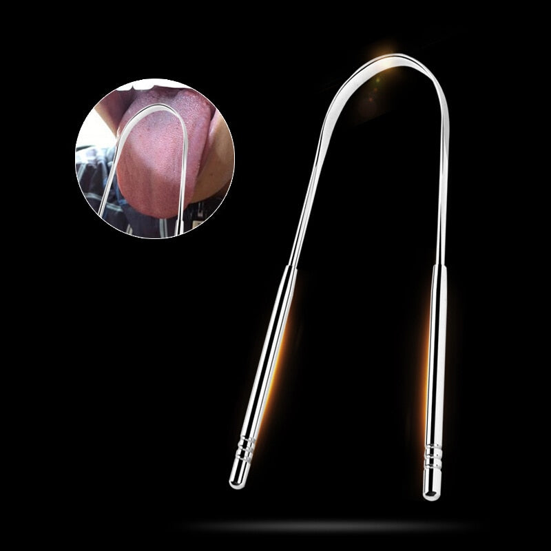  Stainless steel tongue scraper - effective tongue cleaner for fresh breath & optimal tooth hygiene-6