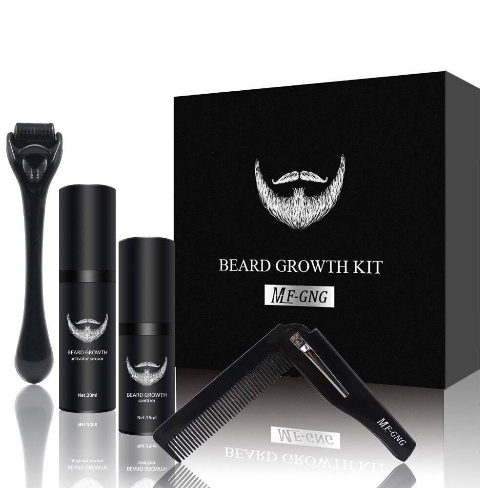  Bartboost beard growth set with micronal technology, beard oil and care products for healthy skin-6