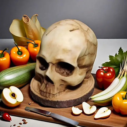 Handmade Gothic Skull knife holder for up to 7 knives-unique decorative element for the kitchen 6