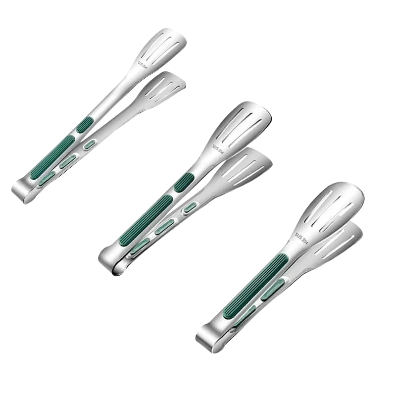 HandyTongs – Non-slip stainless steel tongs for meat, salad & bread