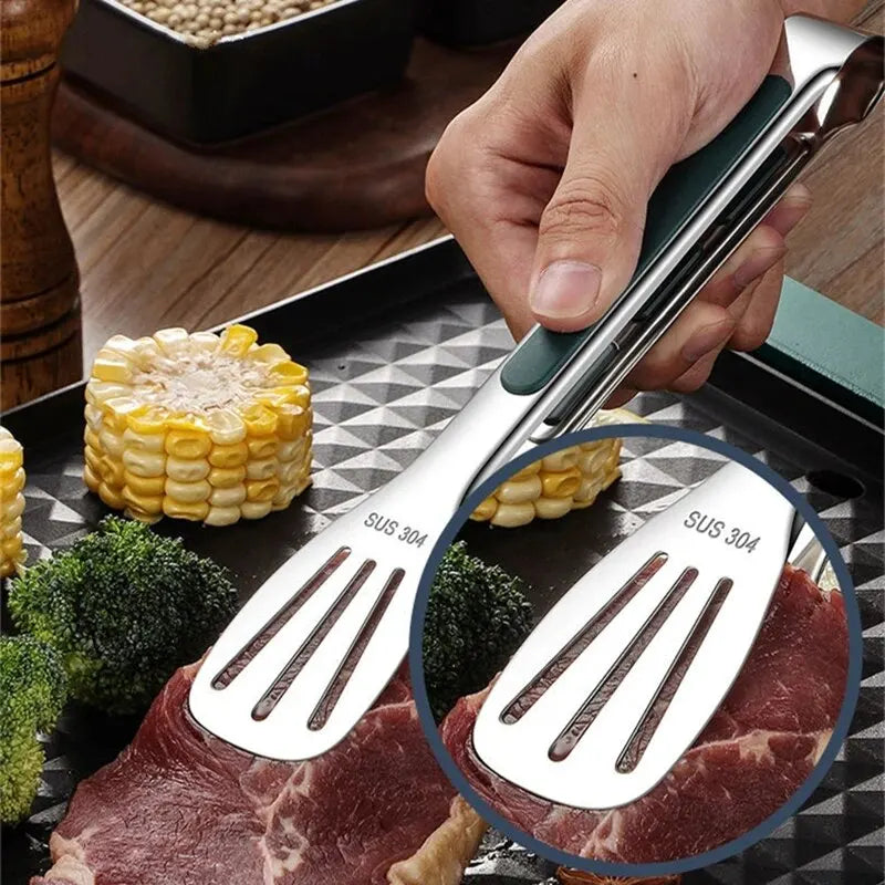 HandyTongs – Non-slip stainless steel tongs for meat, salad & bread