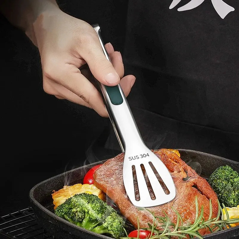 HandyTongs – Non-slip stainless steel tongs for meat, salad & bread