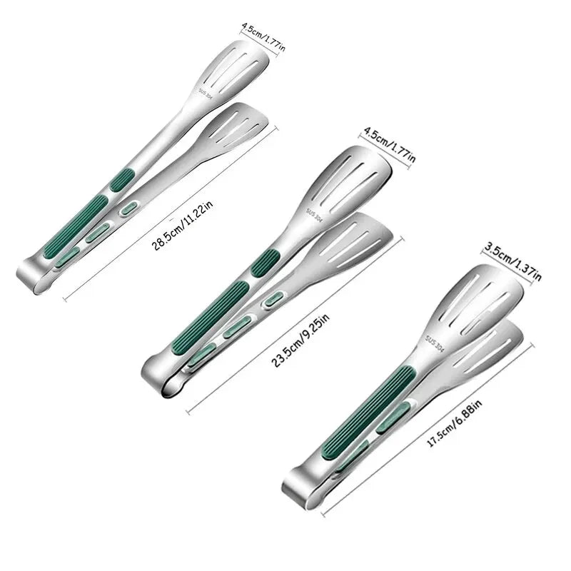 HandyTongs – Non-slip stainless steel tongs for meat, salad & bread