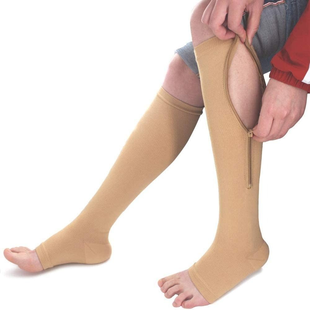  Supportease - support stockings with zipper for optimal comfort, breathable & elastic-4