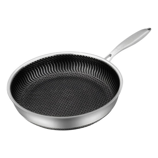HexaPan - Padella antiaderente in acciaio inox con design Hexa