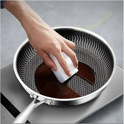 HexaPan - Padella antiaderente in acciaio inox con design Hexa