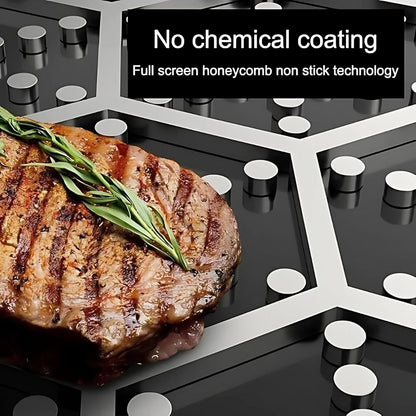 HexaPan - Padella antiaderente in acciaio inox con design Hexa