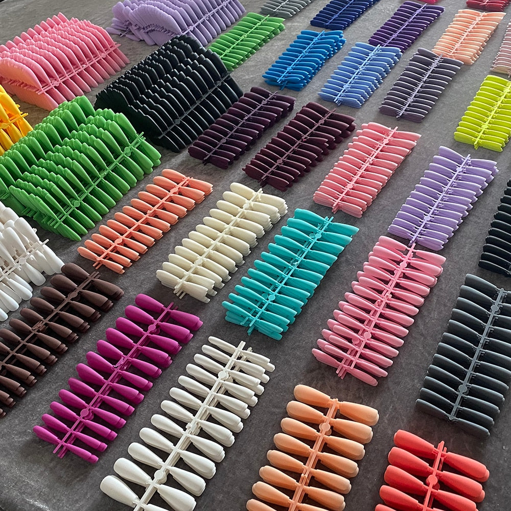  Chicnails - 24 pieces of artificial fingernails to stick on, mat, reusable-4
