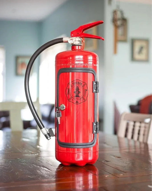 HIDDEN FIREBAR – Stylish Hidden Drink Storage in Fire Extinguisher Design