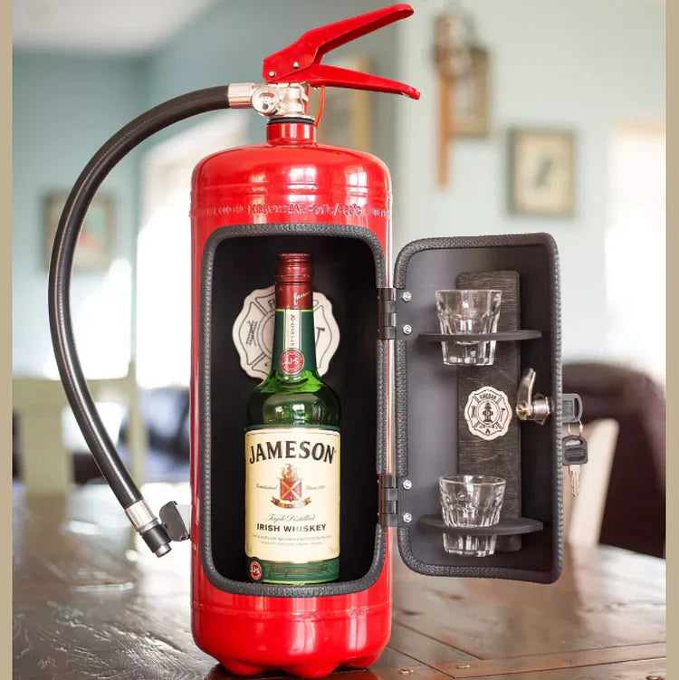 HIDDEN FIREBAR – Stylish Hidden Drink Storage in Fire Extinguisher Design