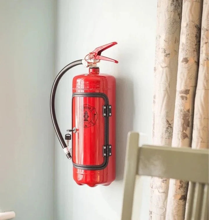 HIDDEN FIREBAR – Stylish Hidden Drink Storage in Fire Extinguisher Design