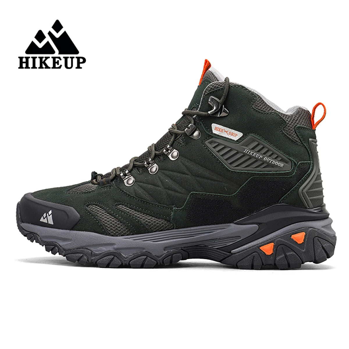 Hikeup Trekking Boots-men's hiking shoes with suede, breathable & rainproof for winter & outdoor adventure 0