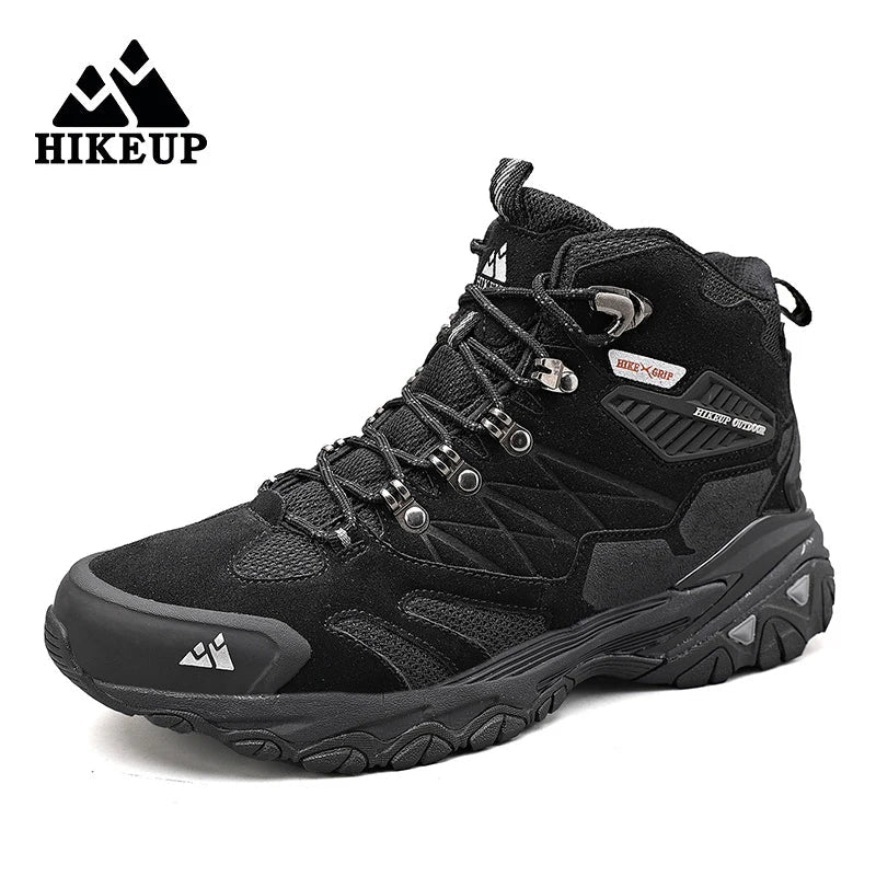 Hikeup Trekking Boots-men's hiking shoes with suede, breathable & rainproof for winter & outdoor adventure 2