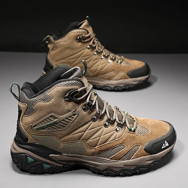 Hikeup Trekking Boots-men's hiking shoes with suede, breathable & rainproof for winter & outdoor adventure 4