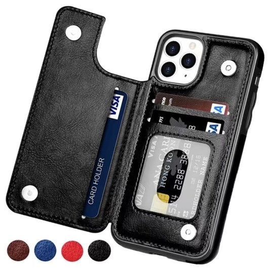 CARDHOLD LEATHER - Elegante custodia per smartphone con scomparti per carte di credito