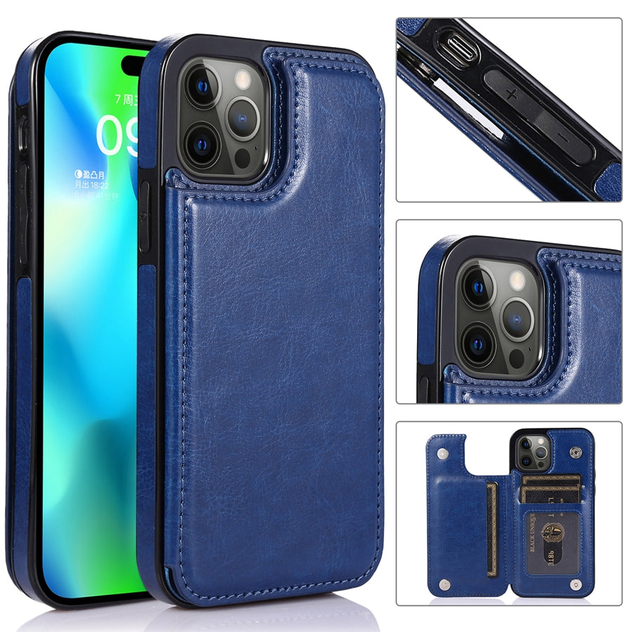 CARDHOLD LEATHER - Elegante custodia per smartphone con scomparti per carte di credito